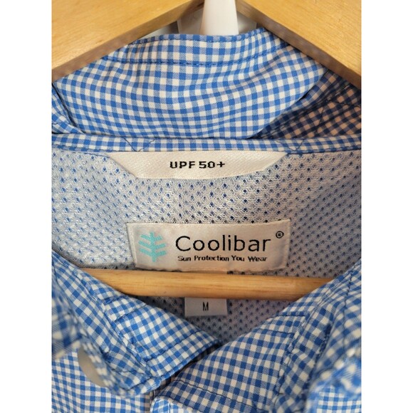 Coolibar Mens Sun Protection Button Down Long Sleeve Shirt Size M SPF 50+ - Picture 2 of 7